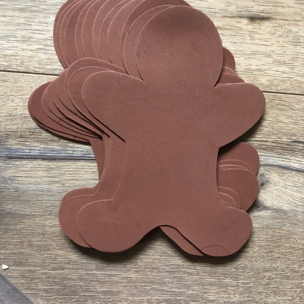 5 for $10 - set of 12 foam gingerbread men